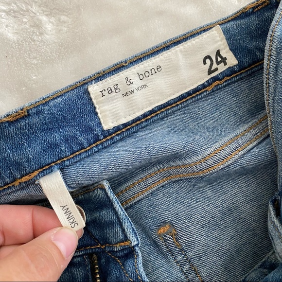 Rag & bone Skinny Ankle Fray Jeans - Picture 7 of 13